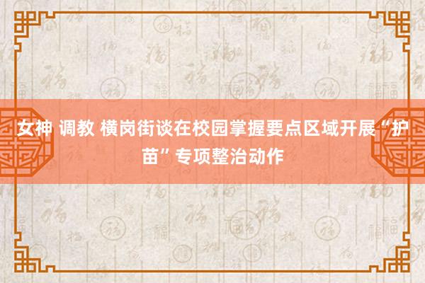 女神 调教 横岗街谈在校园掌握要点区域开展“护苗”专项整治动作