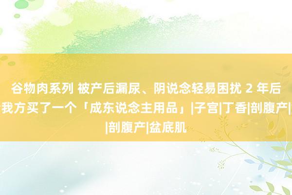 谷物肉系列 被产后漏尿、阴说念轻易困扰 2 年后，我给我方买了一个「成东说念主用品」|子宫|丁香|剖腹产|盆底肌